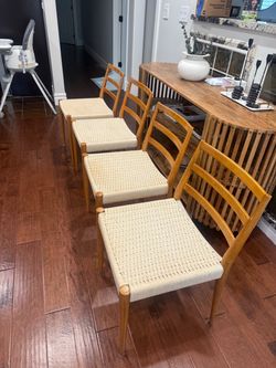 Set of 4 Danish Teak dining chairs