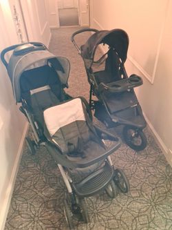 Two jogger strollers