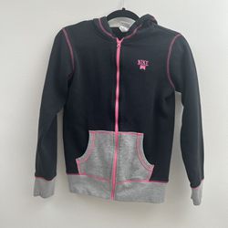 Nike Youth Hoodie Jacket Children XL Black Pink Kid Zip Up