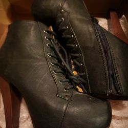 Cute Black Heel Booties