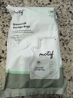 Breast milk storage bags