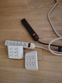Lots of surge protectors six pluggers extension cords