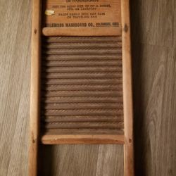 Vintage Columbus Washboard Co.  Wooden Clothes Washboard