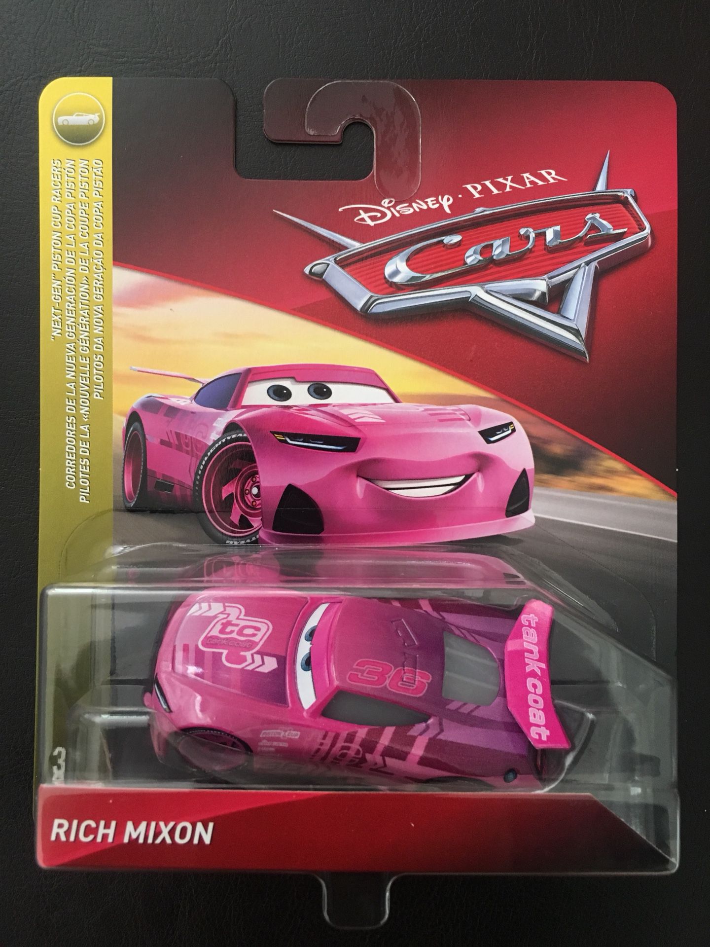 Disney Pixar Cars 3 Next Gen Rich Mixon’s #36 Tank Coat Racer