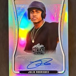 Julio Rodriguez 2020 Leaf Metal Draft Refractor Auto Prospect Rookie RC Mariners