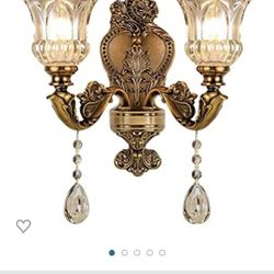 Vintage Floral Wall Mount Lamp