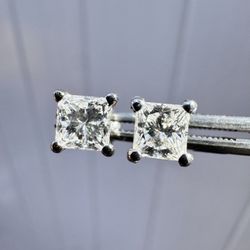 Diamond Earrings 14k White Gold 