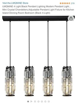 4 LIGHT BLACK PENDANT LIGHTING