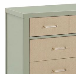Eloise 7-Drawer Assembled Dresser in French Sage and Performance Sand Eco-Weave, M24816FSPSEW,  Like New, Excellent Condition