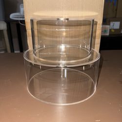 2pcs Acrylic Fillable Cake Stand 