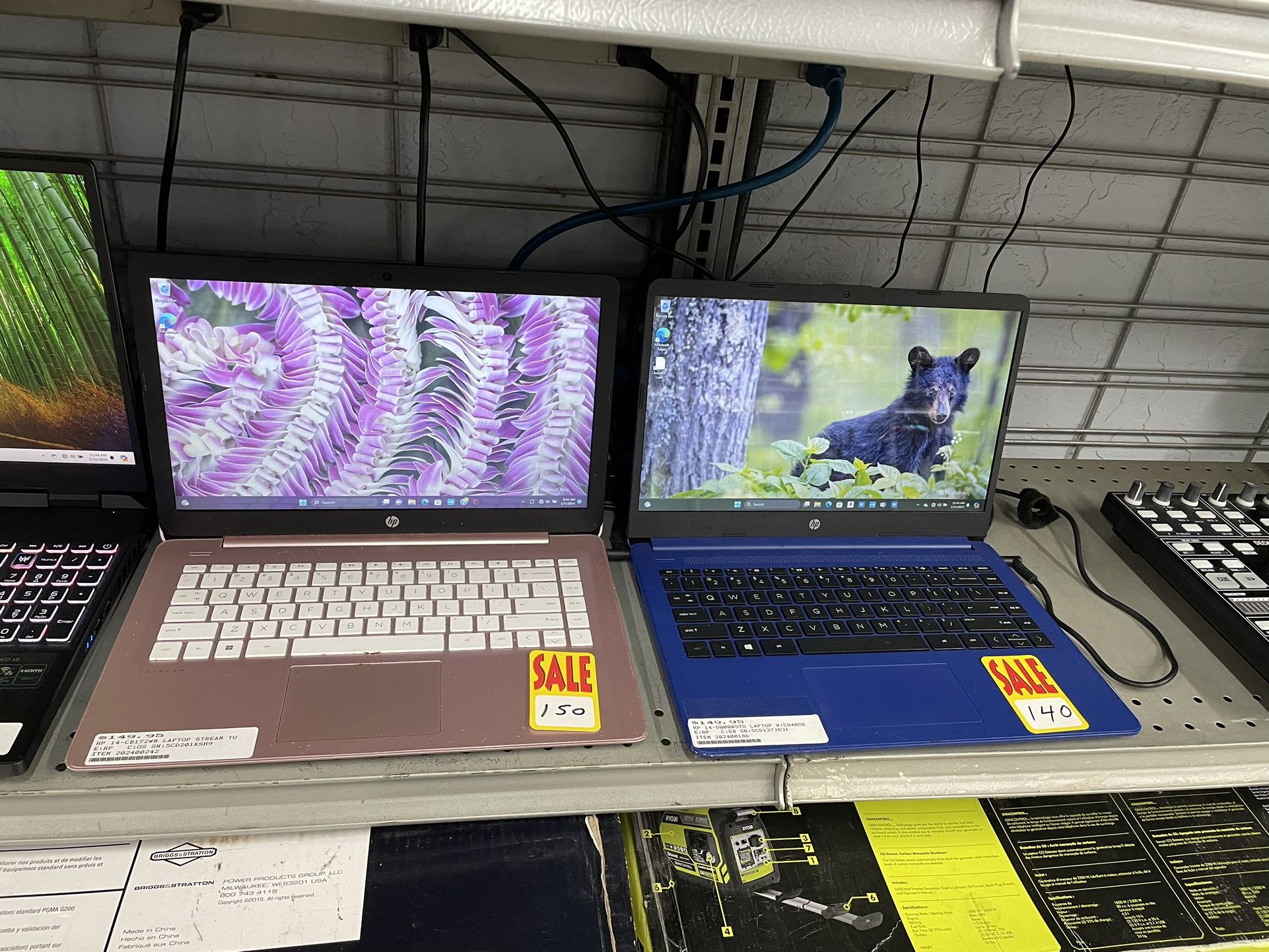 Hp Stream Laptop 13” With Charger 🔌 Pink & Blue Each For 120.00 CASH