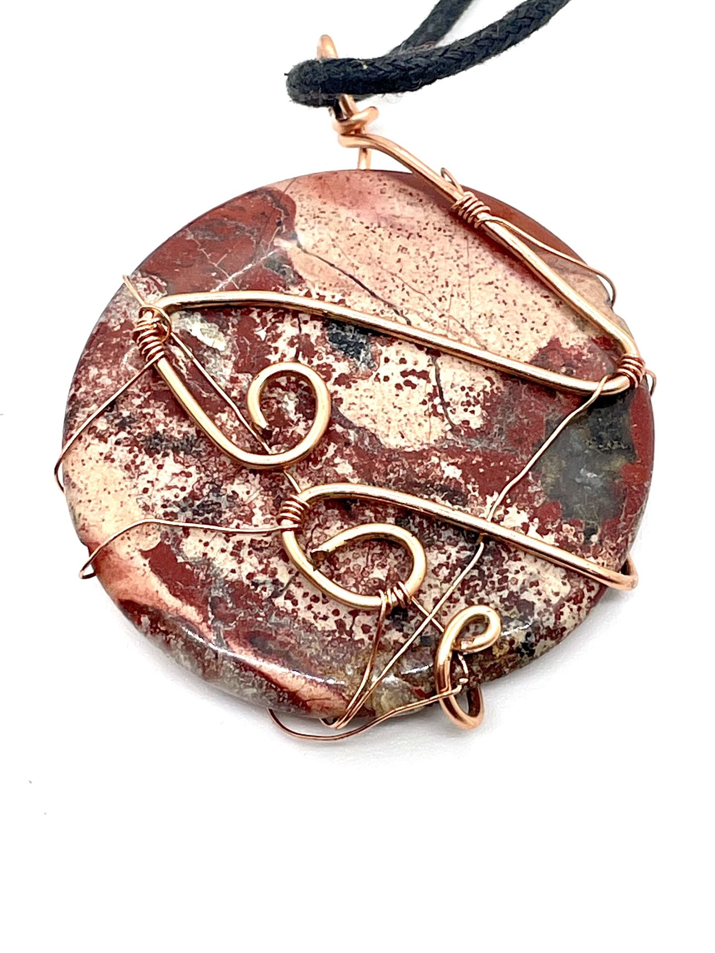 Wire Wrapped Jasper Necklace