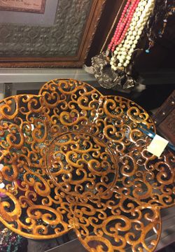 Ornate metal basket/bowl