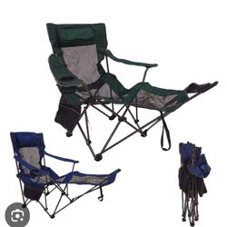 Folding Camping Chair With Footrest