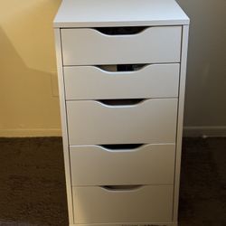 IKEA White 5-Drawer Storage Cabinet (Like New)