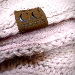 C.C Exclusives Pink Acrylic Women’s Reversible Scarf