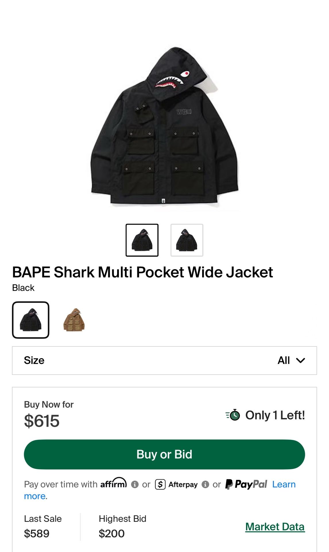 BAPE Shark multi pocket Wide Jacket