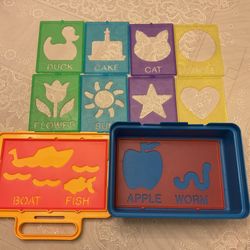TupperToys By Tupperware - Beginner Stencil Set - Orig 12 Pc Set 
