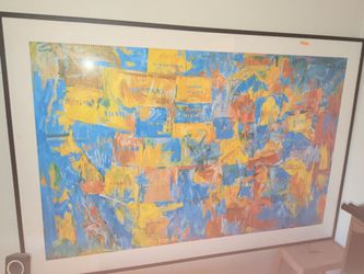 Framed Abstract USA Map Art Print
