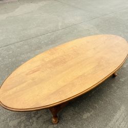 Beautiful Mid Century Modern Solid Maple Surfboard Shape Coffee Table