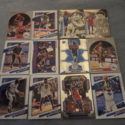 Lot of 12 Philadelphia 76ers MBA Basketball Cards