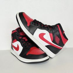 Air Jordan 1 Mid “Bred Toe” 554724-079 Men’s Size 12 “No Box”