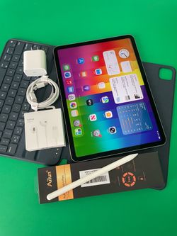 128GB Apple IPad Pro 11” 4th Generation (2022 Model / M2 chip ) with Keyboard, pen & Accessories (256gb /512GB)