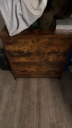2-Drawer Rustic Brown file cabinet