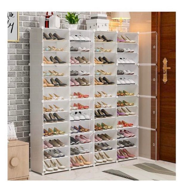 Portable Shoe Rack Shoe Storage Shelf Organizer with Transparent Cover V050