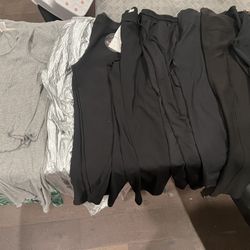 Black stretches, pants, size, medium, and other