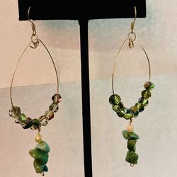 Prism Beads And Turquoise Earrings 