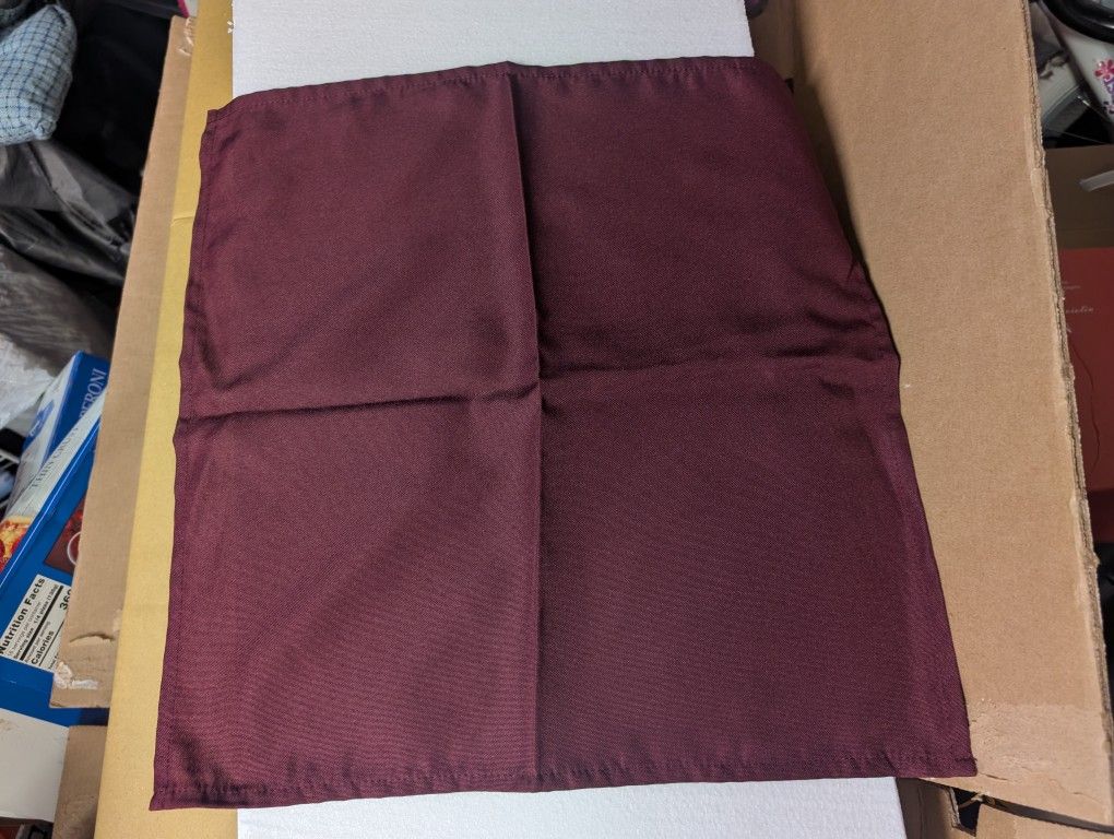 58 PCs Cloth Burgundy/ Red Wine Cloth Napkins