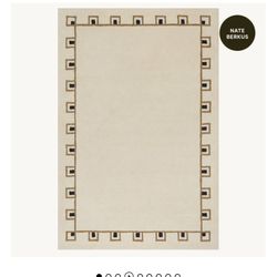 Yves Bordered Wool Cozy Rug