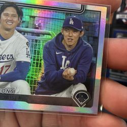 Dodgers Champions duo Topps Holo Card 