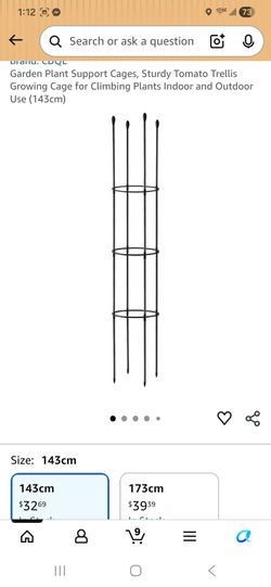 Garden Plant Support Cages, Sturdy Tomato Trellis Growing Cage for Climbing Plants Indoor and Outdoor Use
