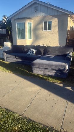 Dark Gray Fabric Sectional Sofa