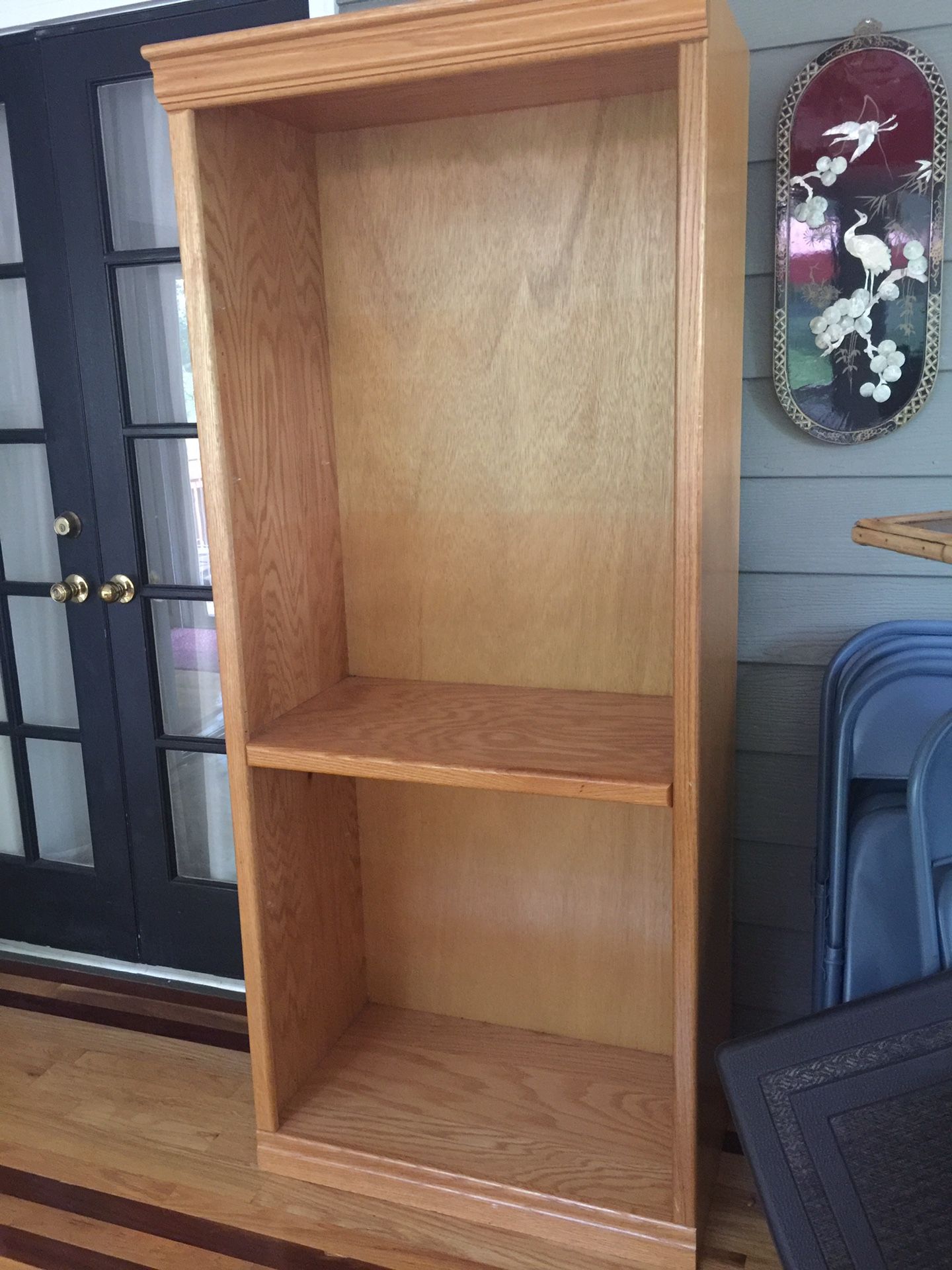 Wood bookshelves