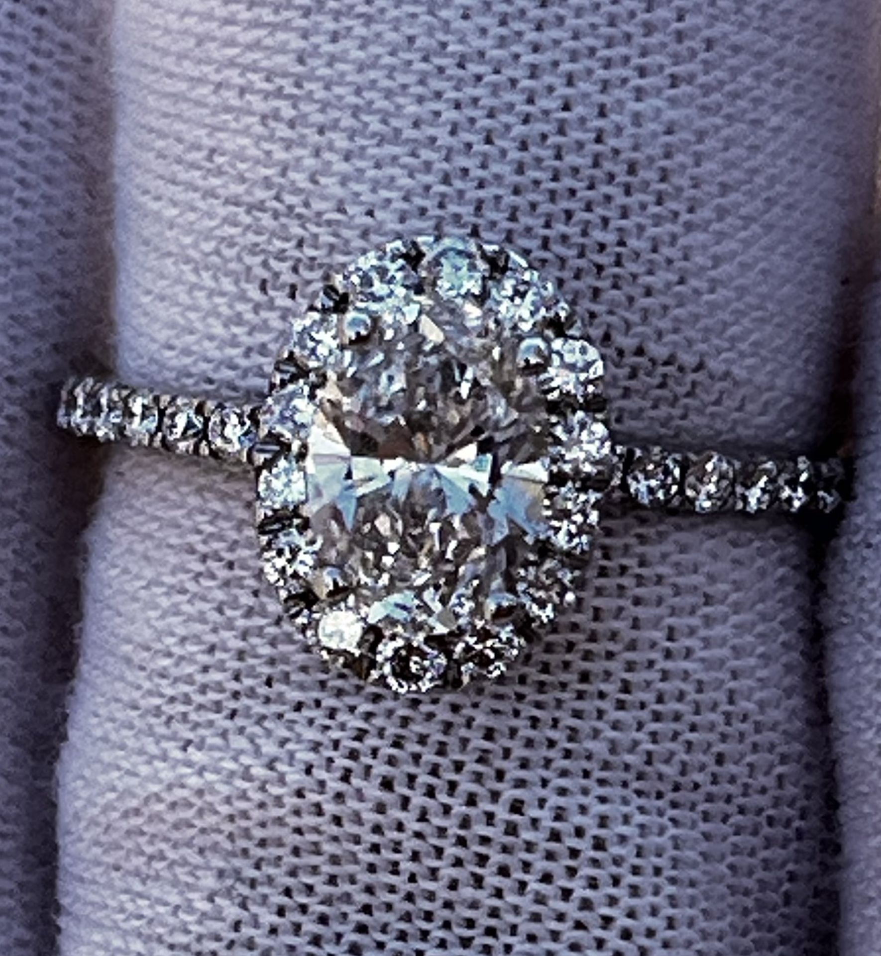 1.75Ct F VS1 OVAL CUT LAB GROWN DIAMOND ENGAGEMENT RING SOLID 14K WHITE GOLD