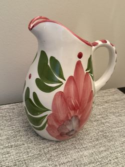 Knobler Ceramics of Spain Hand Painted Pitcher