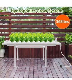 Hydroponics Growing System Kit,BHTNYOO 36 Sites Food-PVC-Pipes Hydroponic Garden Soilless Cultivation Vegetables Planting Tools with Water Pump,Timer,