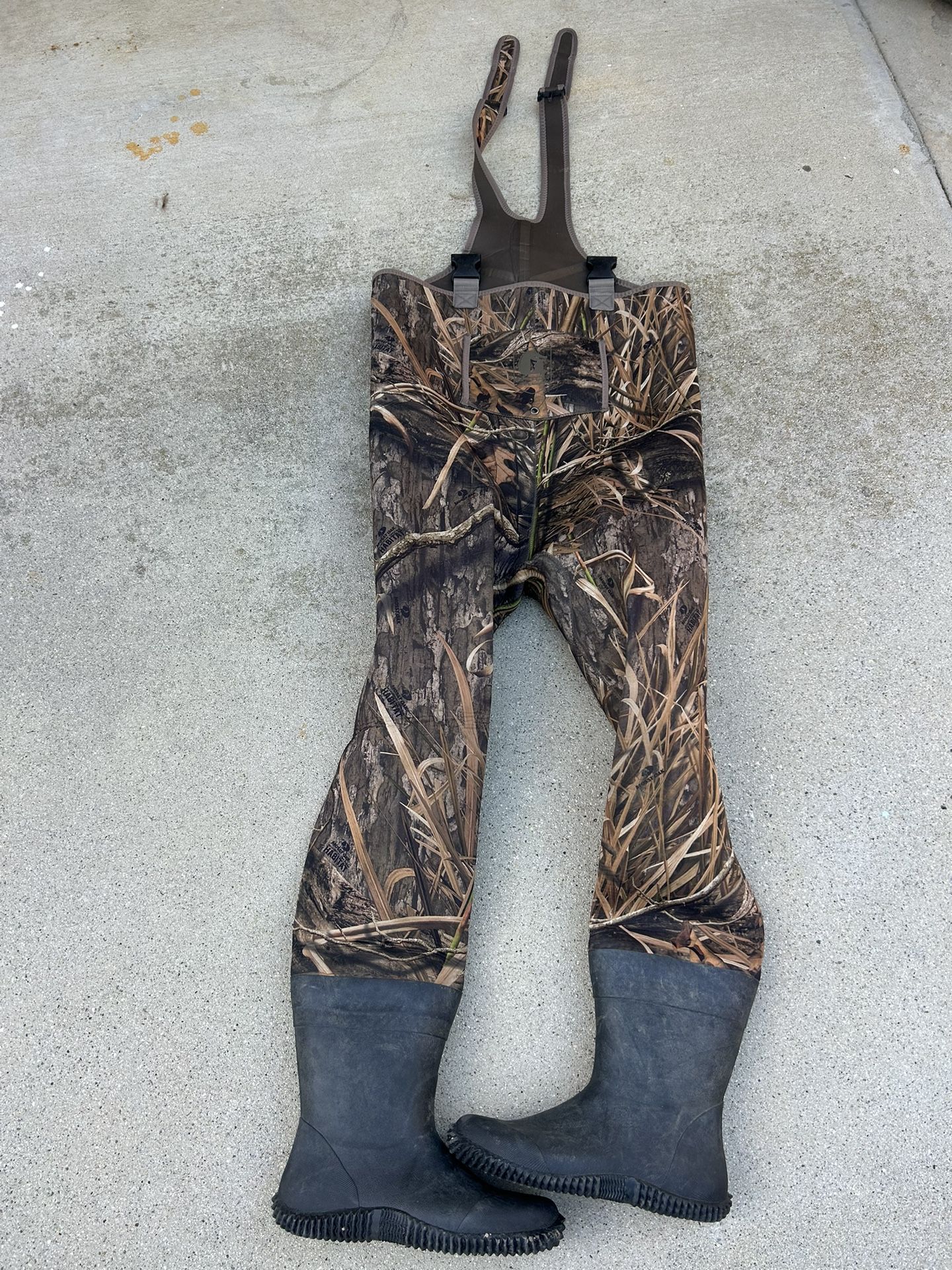 Camouflage Neoprene Waders Size 8