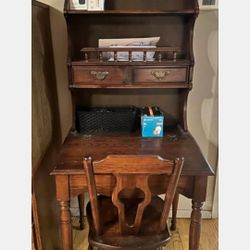 Antique Desk and Chair - $135