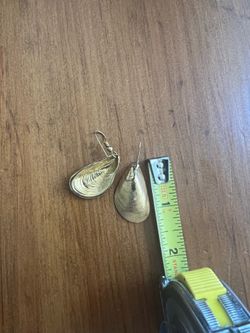 14K Yellow Gold Mussel Earings