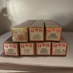 Vintage Mixed Lot 7 QRS Player Piano Word Rolls- by various Artists  See photos for complete details and description   All rolls in original boxes - b