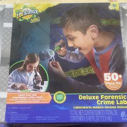 NEW Edu Science Kids Deluxe Forensic Crime Lab 50+ pieces