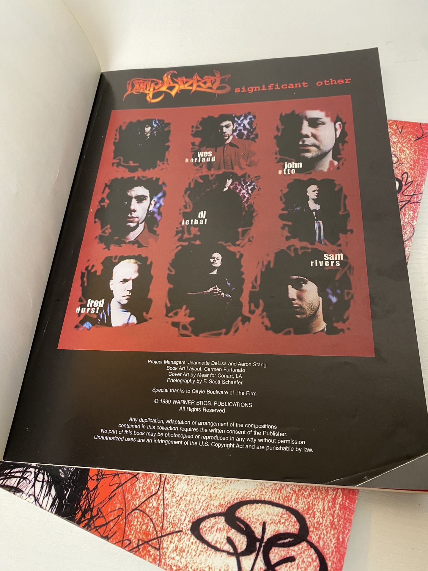 2 Guitar Tab 7 String Late 90’s Rock Metal Tablature Books Limp Bizkit Rare