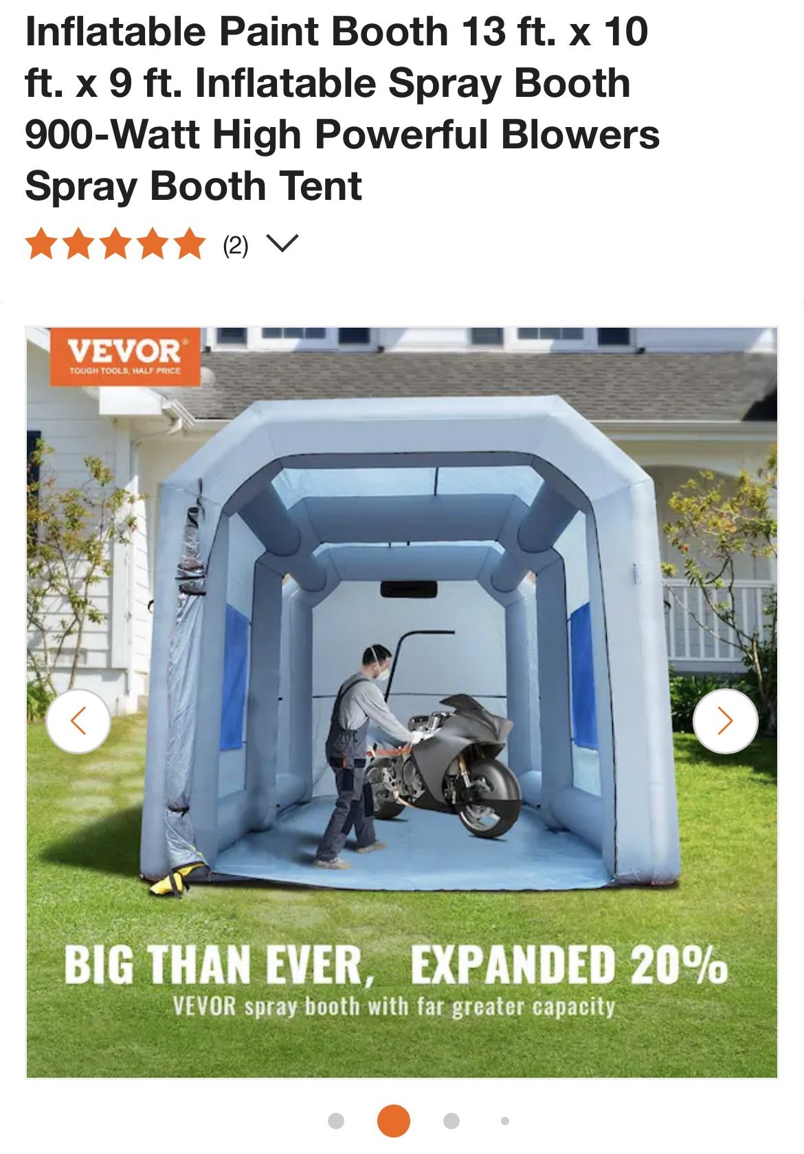 VEVOR Inflatable Paint Booth