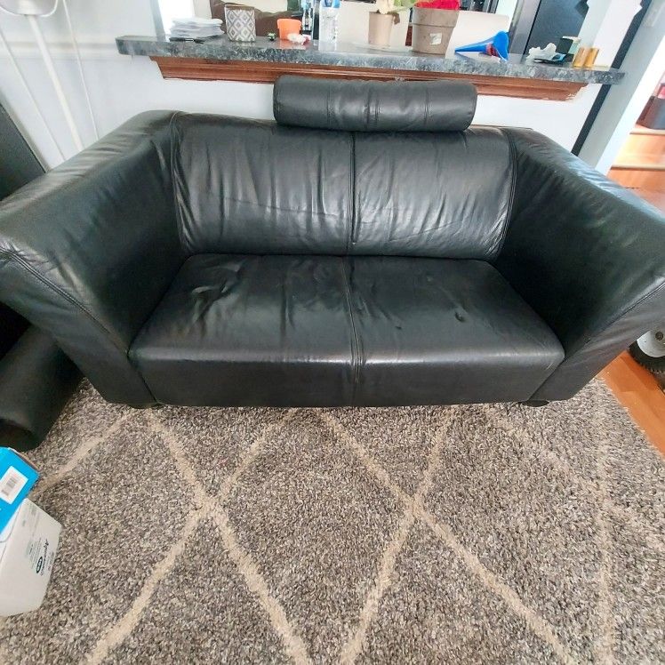 Ikea Leather Couch Set