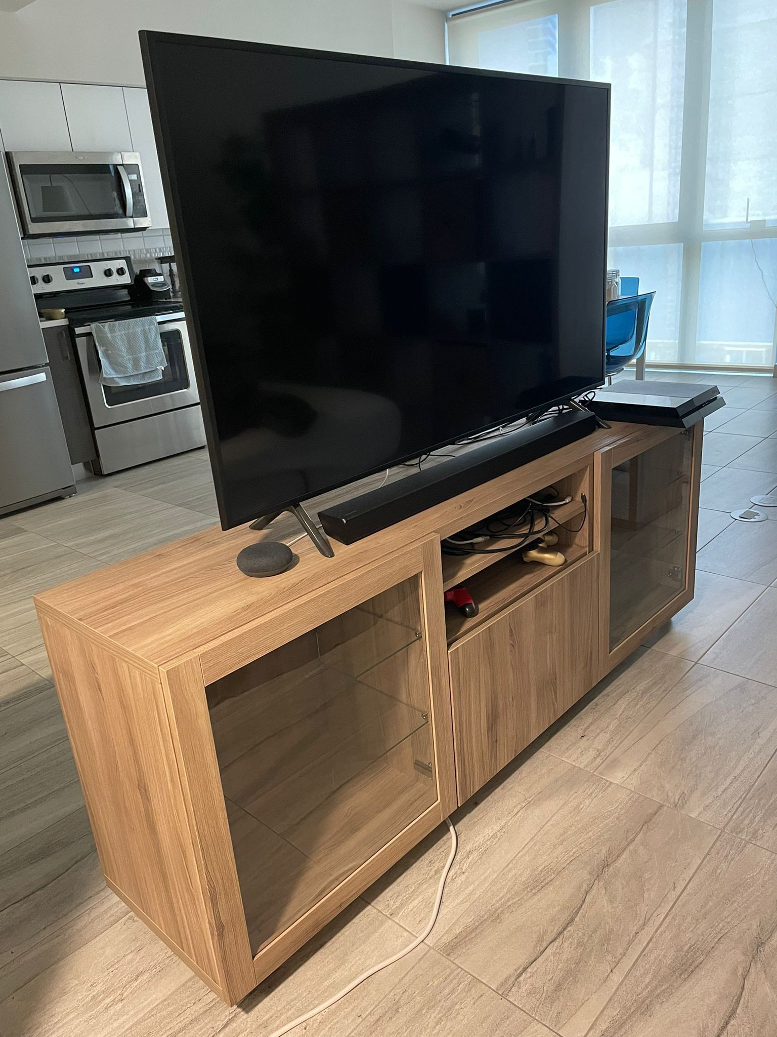 IKEA BESTA TV UNIT W/ WHEELS
