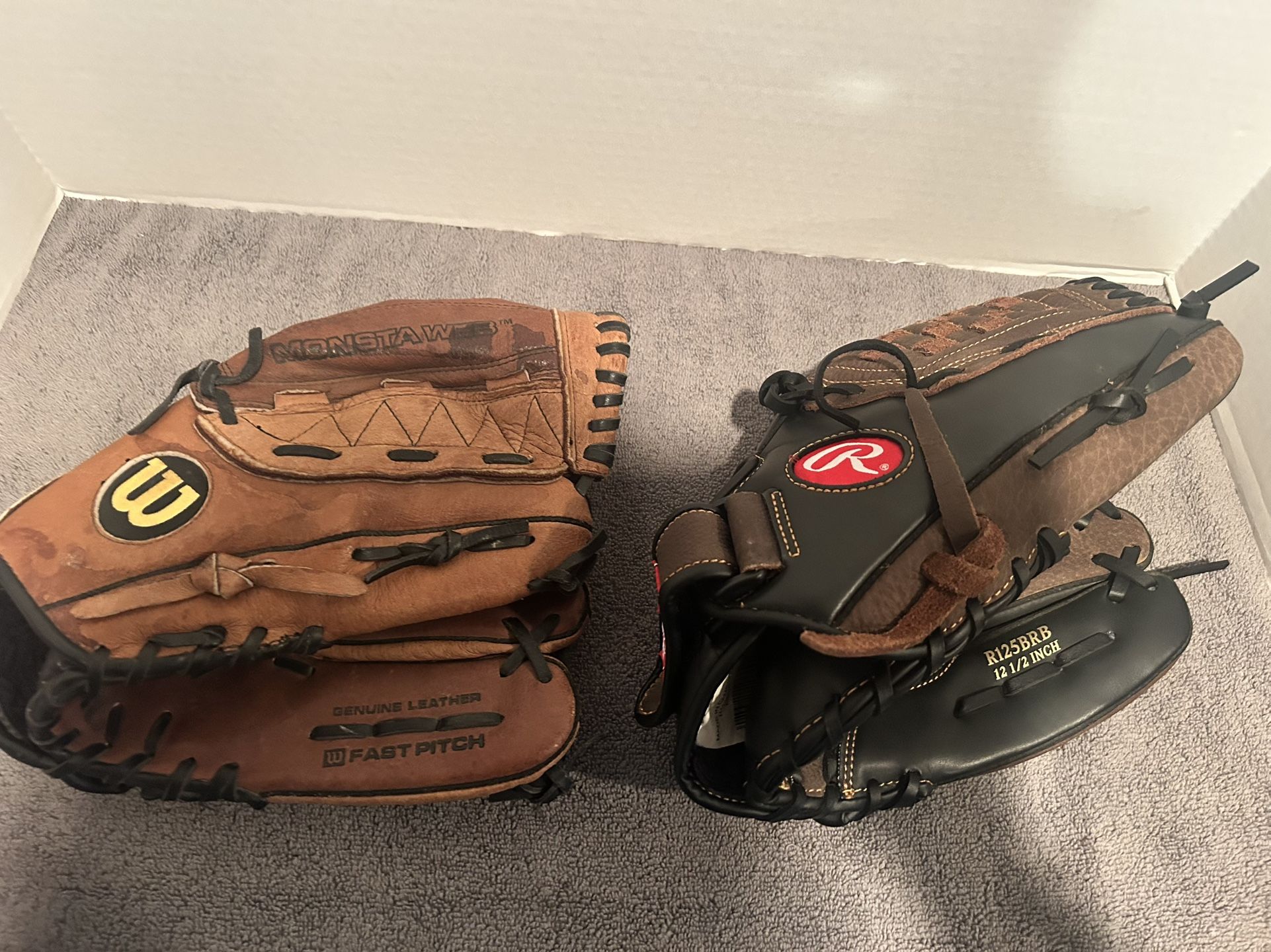 Two Baseball Gloves 